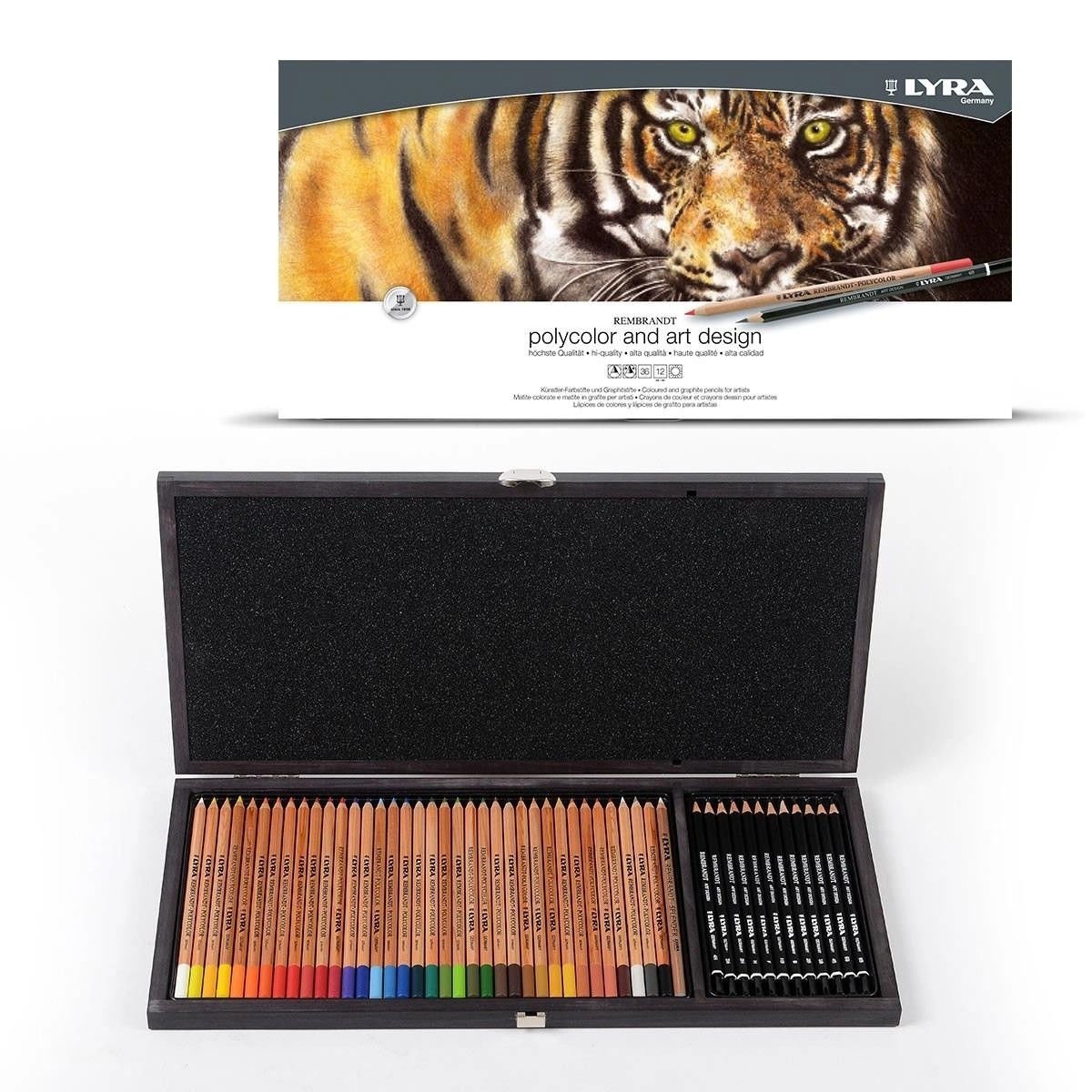 Lyra Rembrandt Polycolor ve Art Design 48 Parça Çizim Seti Ahşap