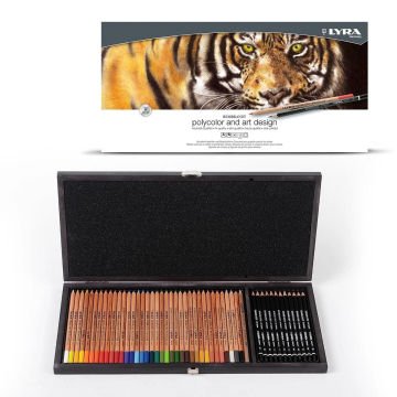 Lyra Rembrandt Polycolor ve Art Design 48 Parça Çizim Seti Ahşap