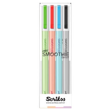 Scrikss Smoothie Jel Kalem 0.7mm 4lü Set1