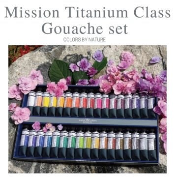 Mijello Mission Titanium Class Guaj Boya Tüp 15ml x 34 Renk Set MWG-1534G