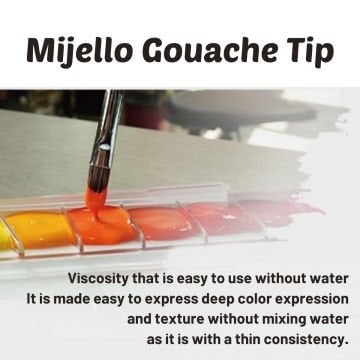 Mijello Mission Titanium Class Guaj Boya Tüp 15ml x 34 Renk Set MWG-1534G