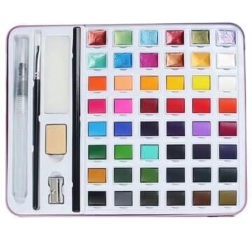 Art Elegant Sulu Boya Seti Yarım Tablet 54 Parça