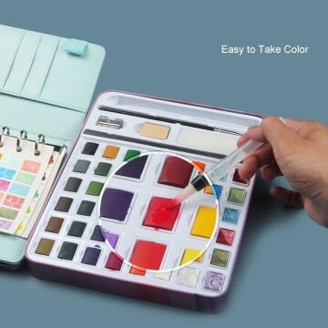 Art Elegant Sulu Boya Seti Yarım Tablet 54 Parça