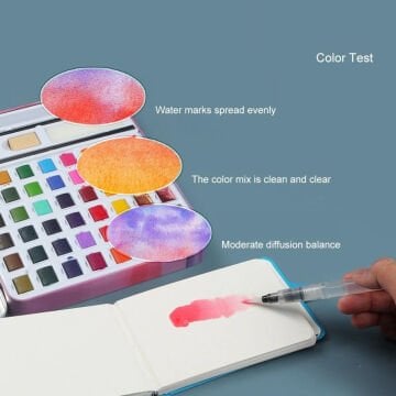 Art Elegant Sulu Boya Seti Yarım Tablet 54 Parça