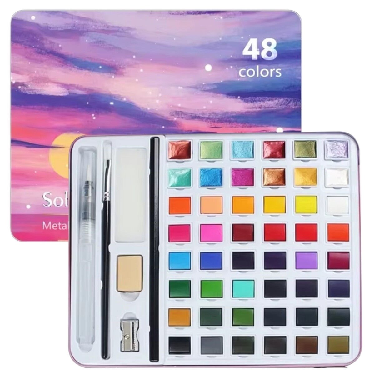 Art Elegant Sulu Boya Seti Yarım Tablet 54 Parça