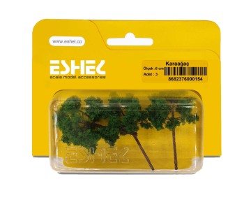 Eshel Maket Karaağaç Ağacı 6cm 3lü