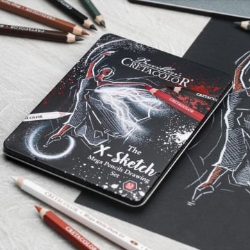 Cretacolor X-Sketch Mega Sketching Set Jumbo Çizim Seti Metal Kutu 12 Parça 40084