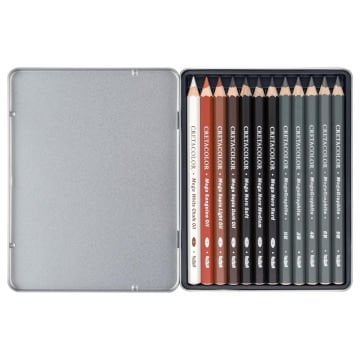 Cretacolor X-Sketch Mega Sketching Set Jumbo Çizim Seti Metal Kutu 12 Parça 40084