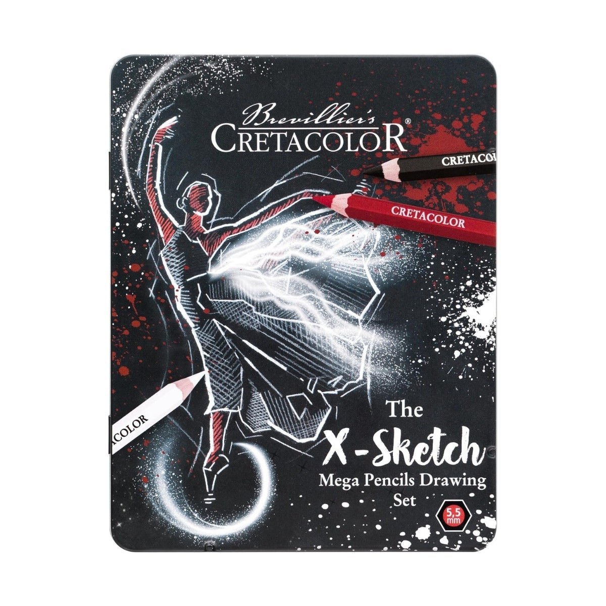 Cretacolor X-Sketch Mega Sketching Set Jumbo Çizim Seti Metal Kutu 12 Parça 40084