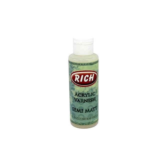 Rich Acrylic Varnish Semi Matt Su Bazlı Yarı Mat Vernik 120ml