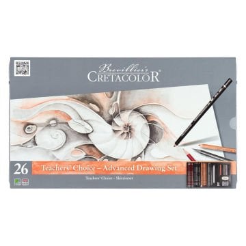 Cretacolor Teacher's Choice Drawing Set Çizim Seti Metal Kutu Advanced Profesyonel 26 Parça 40042