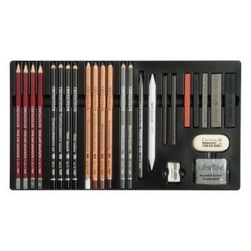 Cretacolor Teacher's Choice Drawing Set Çizim Seti Metal Kutu Advanced Profesyonel 26 Parça 40042