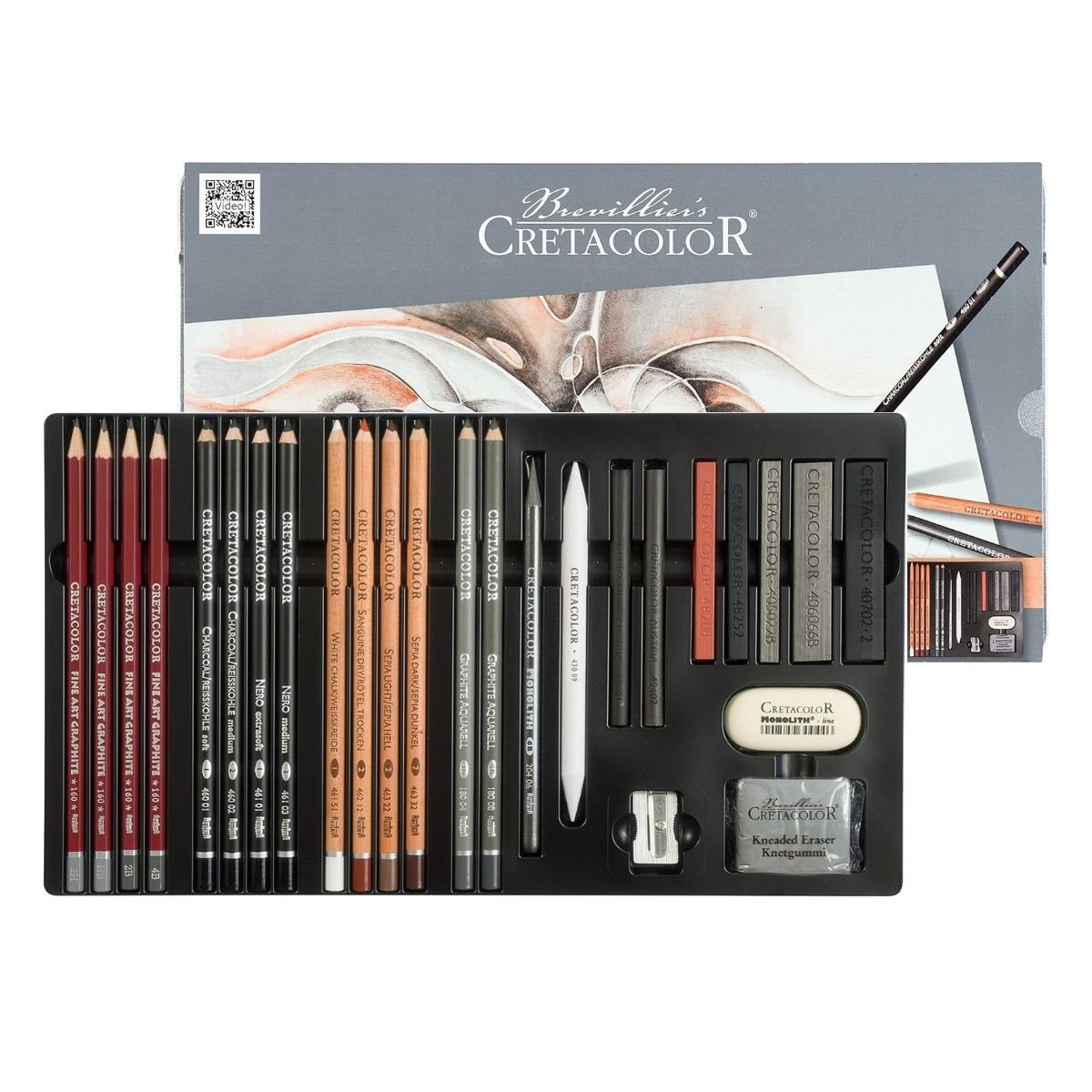 Cretacolor Teacher's Choice Drawing Set Çizim Seti Metal Kutu Advanced Profesyonel 26 Parça 40042