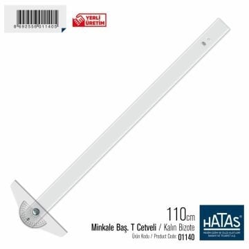 Hatas Minkale Başlıklı T Cetveli Kalın Bizote (Baskısız) 110cm