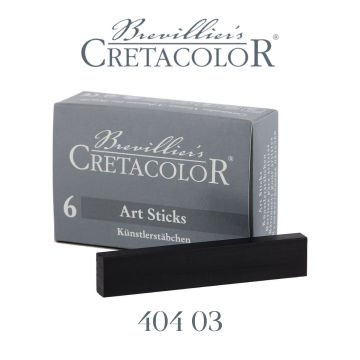 Cretacolor Sıkıştırılmış Yağlı Kömür Çizim Çubuğu 7x14x72mm Nero Stick Medium 40403