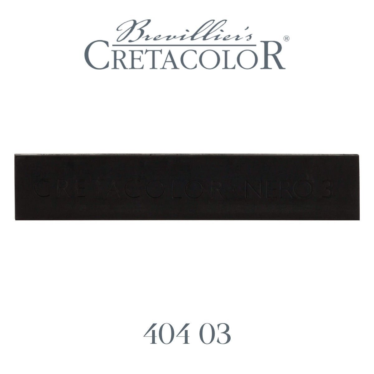 Cretacolor Sıkıştırılmış Yağlı Kömür Çizim Çubuğu 7x14x72mm Nero Stick Medium 40403