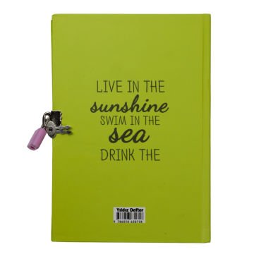 Yıldız Sert Kapak 14x20cm 80yp Kids Seri Hatıra Defteri Çizgili Kilitli Live İn