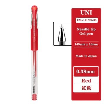 Uniball Signo Needle İğne Uçlu Jel Kalem 0.38mm Kırmızı