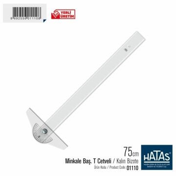 Hatas Minkale Başlıklı T Cetveli Kalın Bizote (Baskısız) 75cm