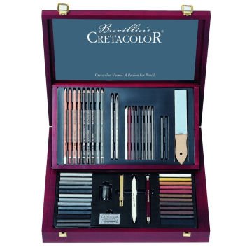 Cretacolor Selection Premium Çizim Seti Ahşap Kutu 53 Parça 40060