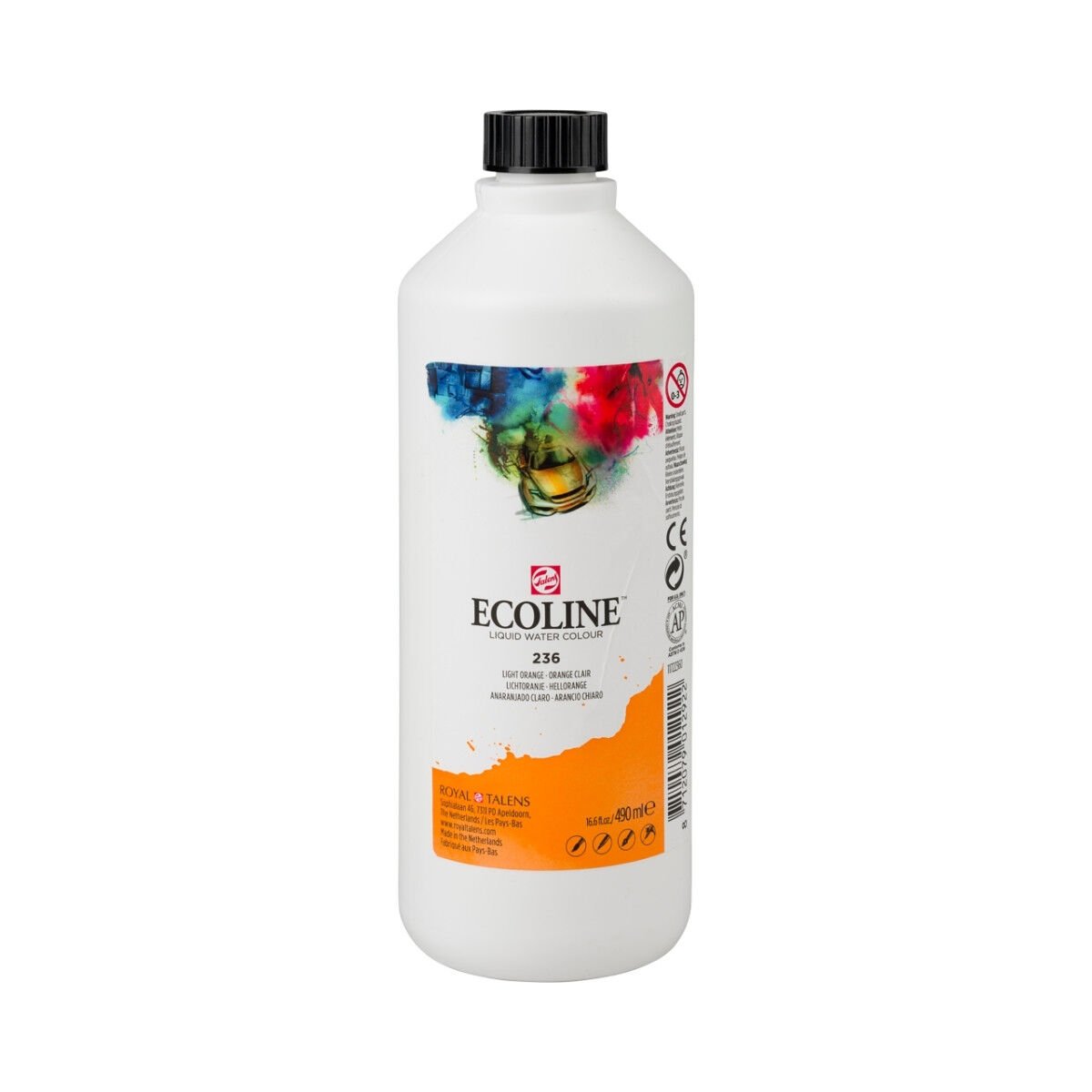 Talens Ecoline Sıvı Sulu Boya 490ml 236 Light Orange