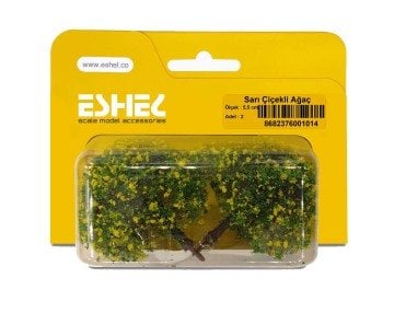 Eshel Maket Sarı Çiçekli Ağaç 5,5cm 2li