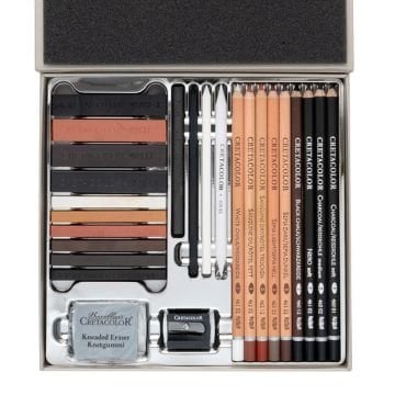 Cretacolor Passion Box Drawing Set Premium Çizim Seti Özel Hediyelik Kutu 25 Parça 40063