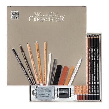 Cretacolor Passion Box Drawing Set Premium Çizim Seti Özel Hediyelik Kutu 25 Parça 40063