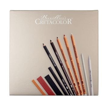 Cretacolor Passion Box Drawing Set Premium Çizim Seti Özel Hediyelik Kutu 25 Parça 40063