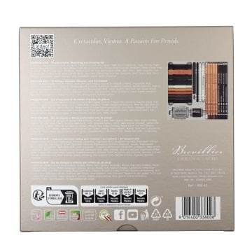 Cretacolor Passion Box Drawing Set Premium Çizim Seti Özel Hediyelik Kutu 25 Parça 40063