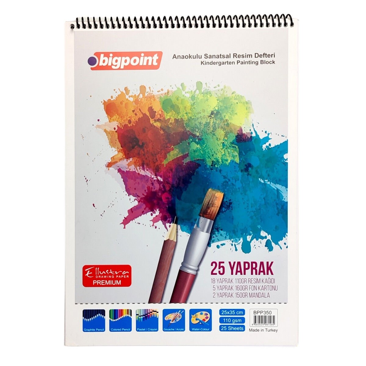 Bigpoint Anaokulu Sanatsal Resim Defteri 25x35cm 25yp