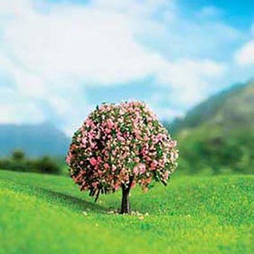 Eshel Maket Mor Çiçekli Ağaç 7cm 2li