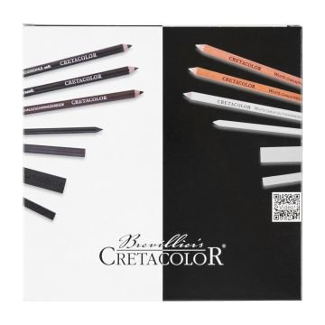 Cretacolor Black & White Drawing Set Premium Çizim Seti Özel Hediyelik Kutu 25 Parça 40062