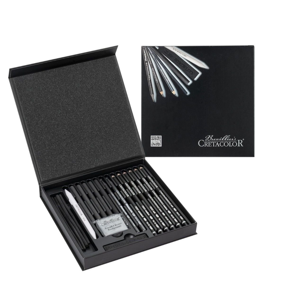 Cretacolor Black Box Premium Karakalem Çizim Seti Özel Hediyelik Kutu 20 Parça 40061