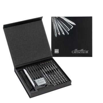 Cretacolor Black Box Premium Karakalem Çizim Seti Özel Hediyelik Kutu 20 Parça 40061