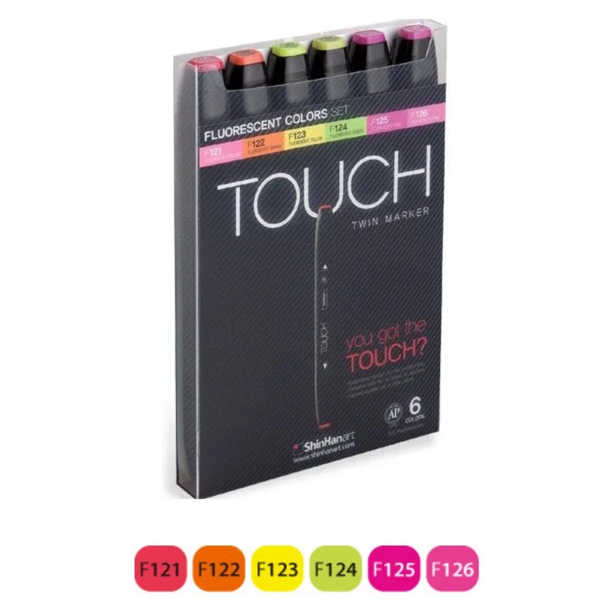 ShinHan Art Touch Twin Marker 6lı Set Fluorescent Colors