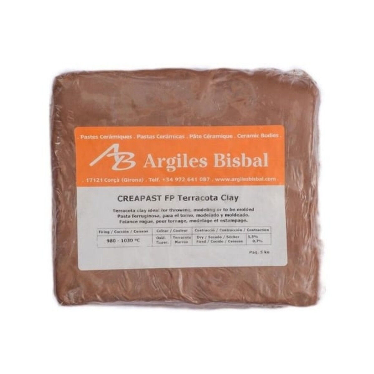 Bisbal Creapast Model Kili 5kg Terracotta