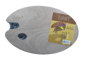 Lutart Ahşap Sanatsal Palet Oval 3mm x 20x30cm