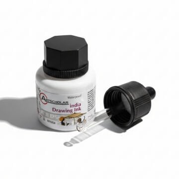 Artscholar Waterproof India Ink Çini Mürekkebi 35ml White