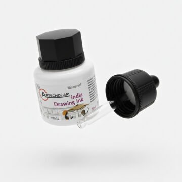 Artscholar Waterproof India Ink Çini Mürekkebi 35ml White