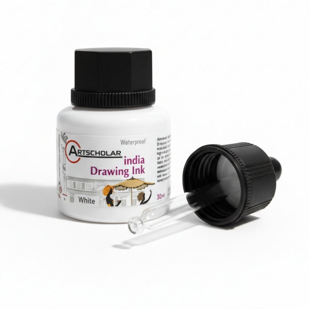 Artscholar Waterproof India Ink Çini Mürekkebi 35ml White