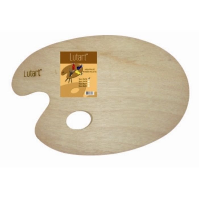Lutart Ahşap Sanatsal Palet Oval 3mm x 24x30cm