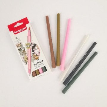 Bruynzeel Çift Taraflı Fırça Uçlu Kalem Seti 6lı - Tokyo