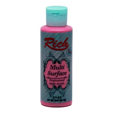 Rich Multi Surface Akrilik Boya 120ml 2142 Pembe