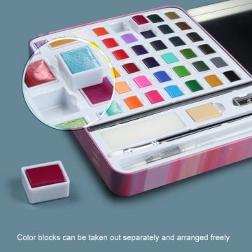 Art Elegant Sulu Boya Seti Yarım Tablet 42 Parça