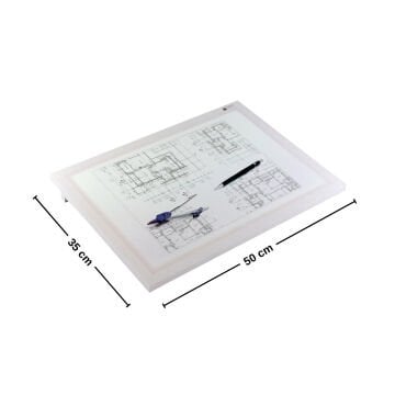 Panda Karton Çantalı Işıklı Çizim Masası 35x50cm