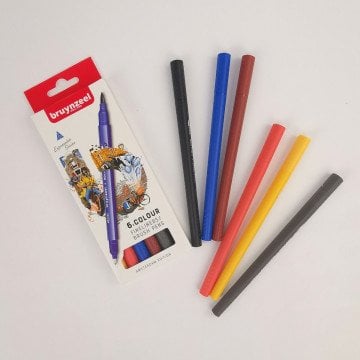 Bruynzeel Çift Taraflı Fırça Uçlu Kalem Seti 6lı - Amsterdam