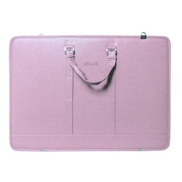 BBack Suni Deri Proje Çantası 40x55cm Lila