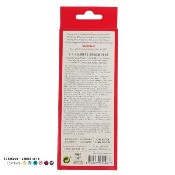 Bruynzeel Çift Taraflı Fırça Uçlu Kalem Seti 6lı - Venice