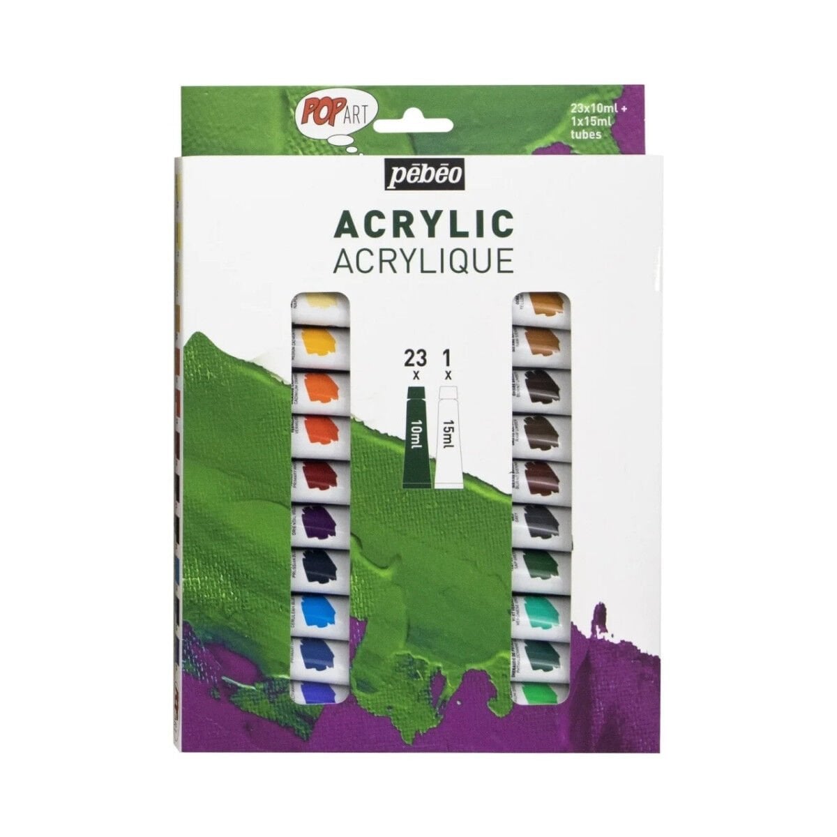 Pebeo Pop Art Akrilik Boya Seti 23x10ml ve 1x15ml
